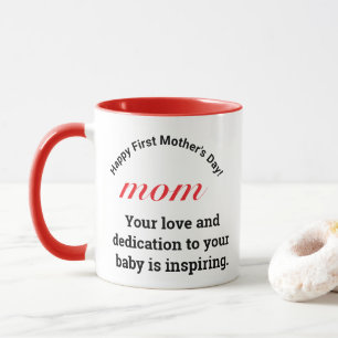 Funny  Gift for Mum Typography 1ST Mothers Day Mug