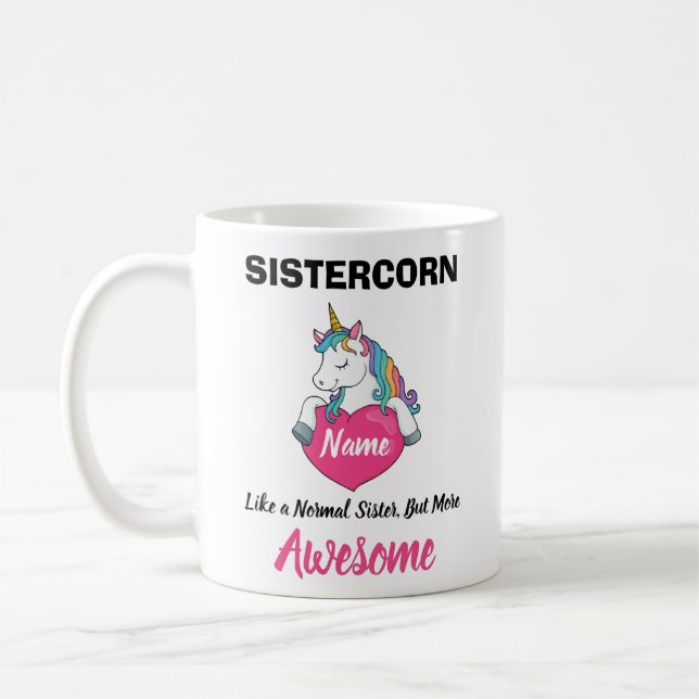 Funny Gift For Sister Novelty Birthday Present Coffee Mug (Left)