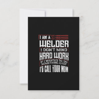 Funny Gift For Welder | Welder Dad Lover Gift Thank You Card