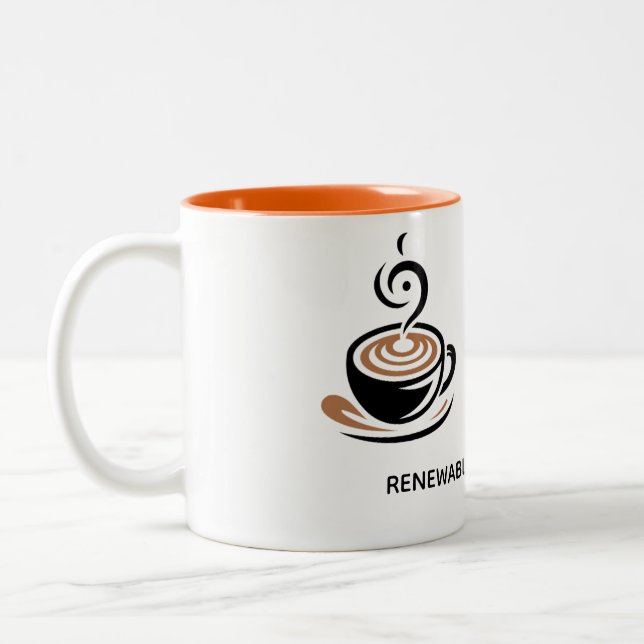 Funny gift Renewable Energy expert Two-Tone Coffee Mug (Left)