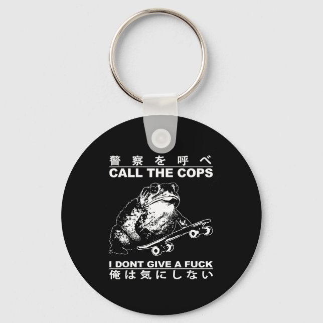 Funny Gift Uni Black Small Design Key Ring (Front)