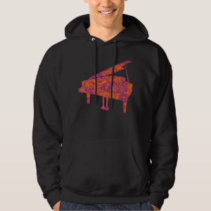 Funny Gift Witch Bat Web Pumpkin Ghost  Piano Hall Hoodie