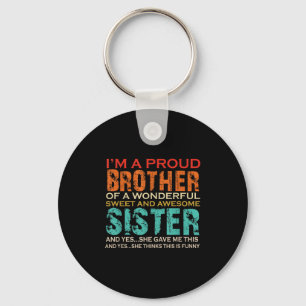 Funny Gifts For Brother From Awesome Sister Birthd Key Ring