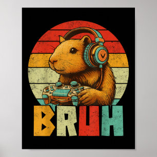 Funny Gifts For Capybara Lovers Mens Boys Kids Gra Poster