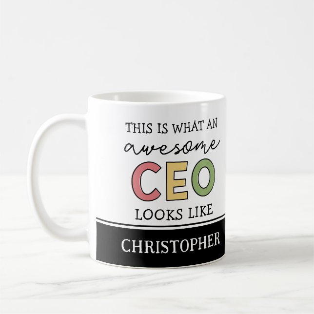Funny Gifts for CEO | Awesome CEO Boss Gifts Coffee Mug (Left)