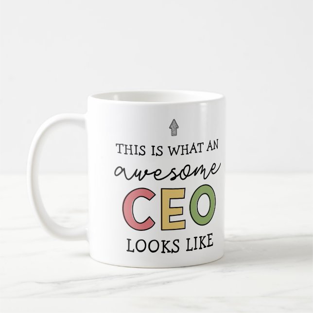 Funny Gifts for CEO | Awesome CEO Boss Gifts Coffee Mug (Left)
