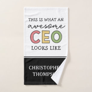 Funny Gifts for CEO   Awesome CEO Boss Gifts Hand Towel