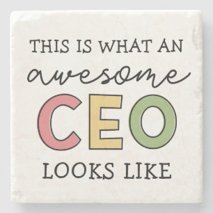 Funny Gifts for CEO Awesome CEO Boss Gifts Stone Coaster
