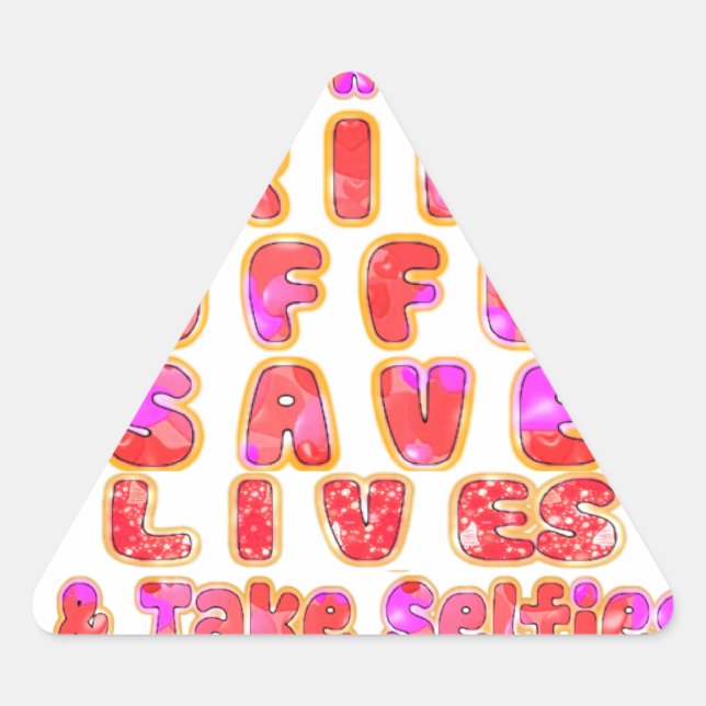 Funny Gifts for Coffee Lovers Triangle Sticker (Front)