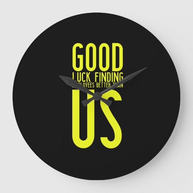 Funny gifts for workers or employees leaving or fi large clock (Front)