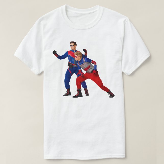 Funny Gifts Kid Danger And Captain Man Heroic Full T-Shirt (Design Front)