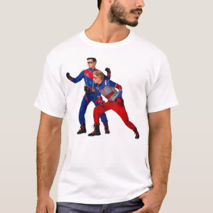 Funny Gifts Kid Danger And Captain Man Heroic Full T-Shirt