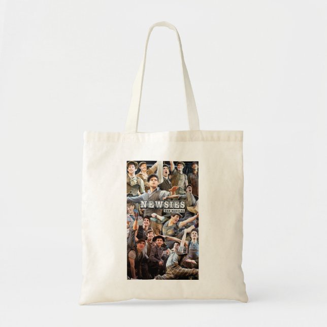 Funny Gifts Newsies Broadway Musical Collage Tote Bag (Front)