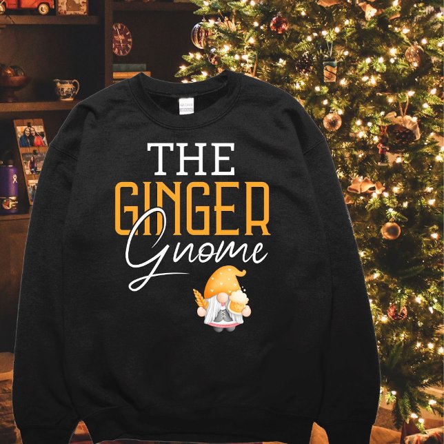 Funny Ginger Gnome Beer Christmas   Sweatshirt (Creator Uploaded)