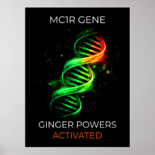 Funny Ginger Powers Activated Redhead DNA Wall Art