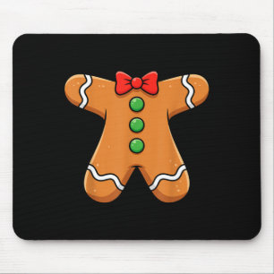 Funny gingerbread christmas cookie xmas costume mouse pad