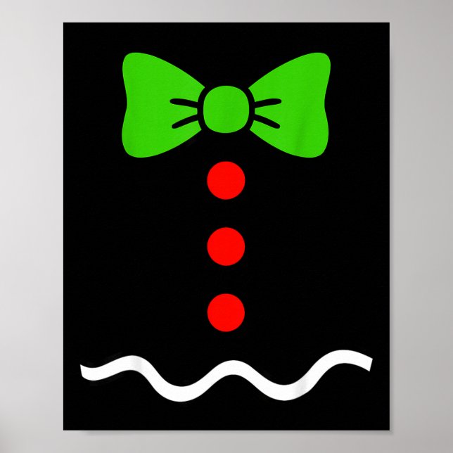 Funny gingerbread christmas cookie xmas costume poster (Front)