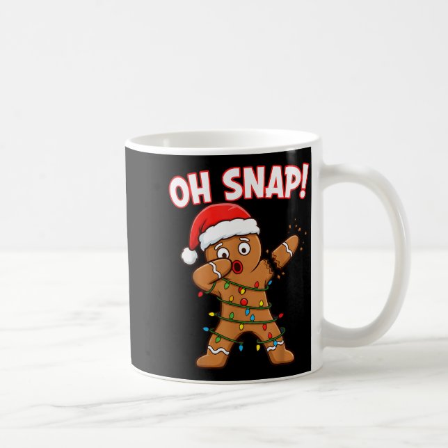 Funny Gingerbread Christmas Santa Dabbing Xmas Coo Coffee Mug (Right)