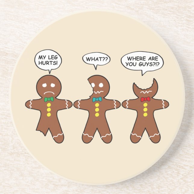 Funny Gingerbread Coaster (Front)