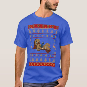 Funny Gingerbread Cookie Horror Ugly Christmas Swe T-Shirt