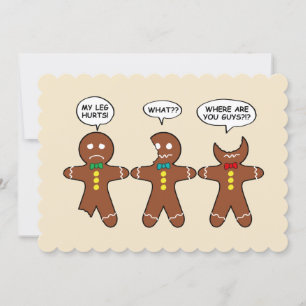 Funny Gingerbread Everything is Fine Christmas Holiday Card
