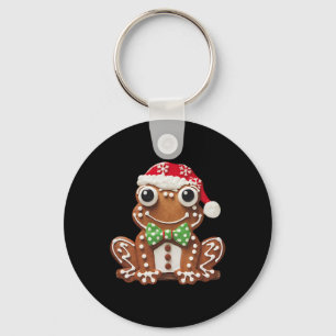 Funny Gingerbread Frog Christmas Womens Mens Kids  Key Ring