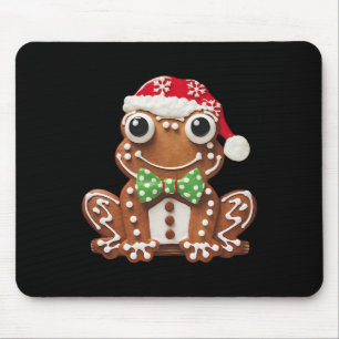 Funny Gingerbread Frog Christmas Womens Mens Kids  Mouse Pad
