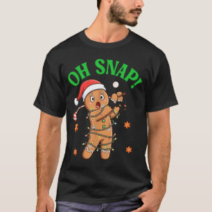 Funny Gingerbread Golf Christmas Cookie Oh Snap Sa T-Shirt