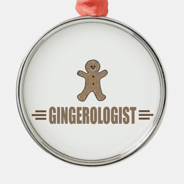 Funny Gingerbread House Metal Ornament (Front)