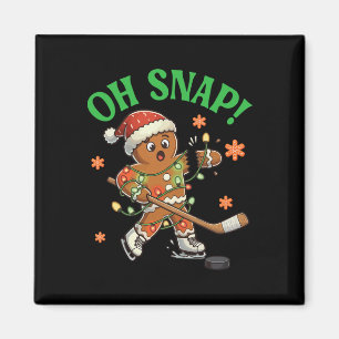 Funny Gingerbread Ice Hockey Christmas Cookie Oh S Magnet