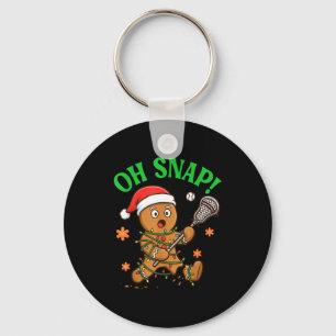 Funny Gingerbread Lacrosse Christmas Cookie Oh Sna Key Ring