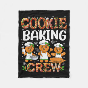 Funny Gingerbread Lovers Cookie Baking Crew Christ Fleece Blanket