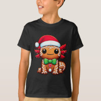 Funny Gingerbread Man Axolotl Christmas Womens Men