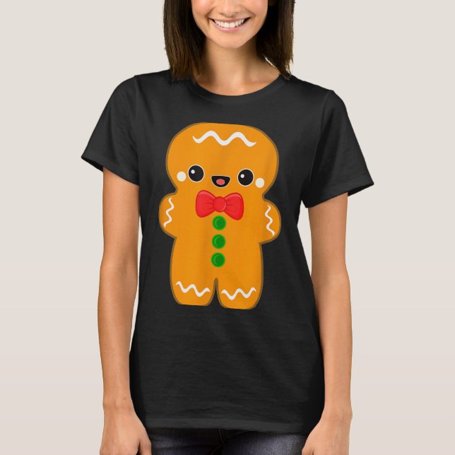 Funny Gingerbread Man Christmas Men Women Adult Yo T-Shirt (Front)