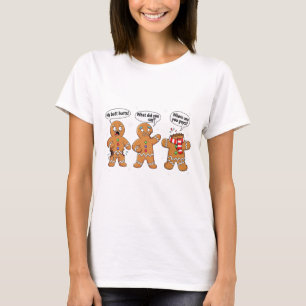 Funny Gingerbread Man Cookie Oh Snap Women Men Chr T-Shirt