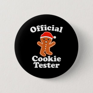 Funny Gingerbread Man Cookie Tester Christmas 6 Cm Round Badge