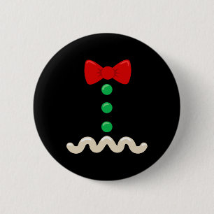 Funny Gingerbread Man Costume Christmas Xmas Men W 6 Cm Round Badge