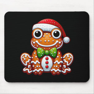 Funny Gingerbread Man Frog Christmas Womens Mens K Mouse Pad