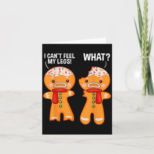 Funny Gingerbread Man Ginger Bread Men Christmas X Card (Front)