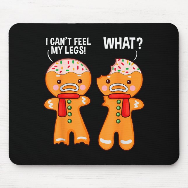 Funny Gingerbread Man Ginger Bread Men Christmas X Mouse Pad (Front)