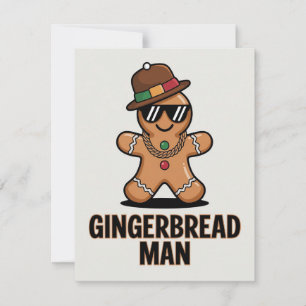 Funny Gingerbread Man Holiday Card