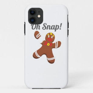 Funny Gingerbread Man Oh Snap Christmas Gift iPhone 11 Case
