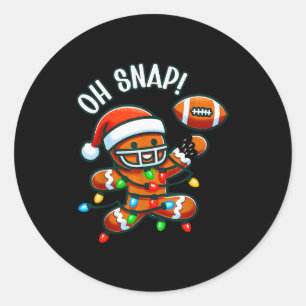 Funny Gingerbread Man Pajamas & Pjs Xmas Holid Classic Round Sticker