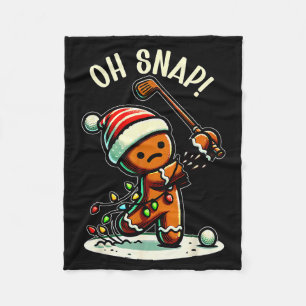 Funny Gingerbread Man Pajamas &amp; Pjs Xmas Holid Fleece Blanket