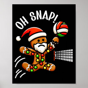 Funny Gingerbread Man Pajamas &amp; Pjs Xmas Holid Poster