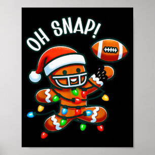 Funny Gingerbread Man Pajamas & Pjs Xmas Holid Poster