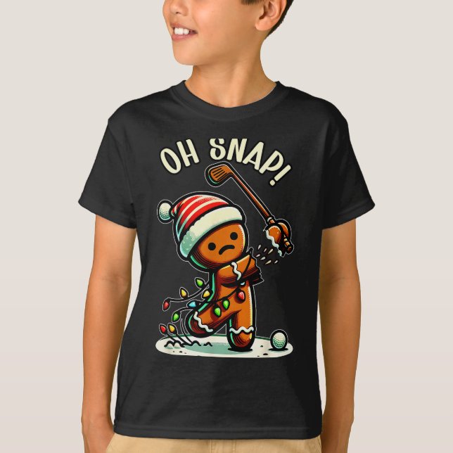 Funny Gingerbread Man Pajamas &amp; Pjs Xmas Holid T-Shirt (Front)