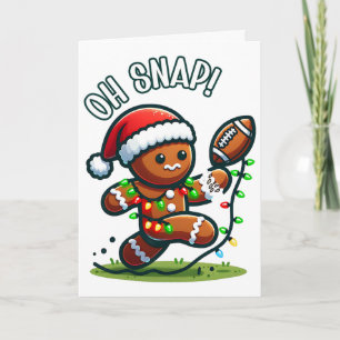 Funny Gingerbread Man Pyjamas And Pjs Xmas Holiday Card