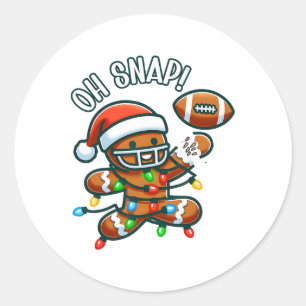 Funny Gingerbread Man Pyjamas And Pjs Xmas Holiday Classic Round Sticker