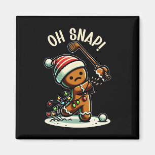 Funny Gingerbread Man Pyjamas And Pjs Xmas Holiday Magnet